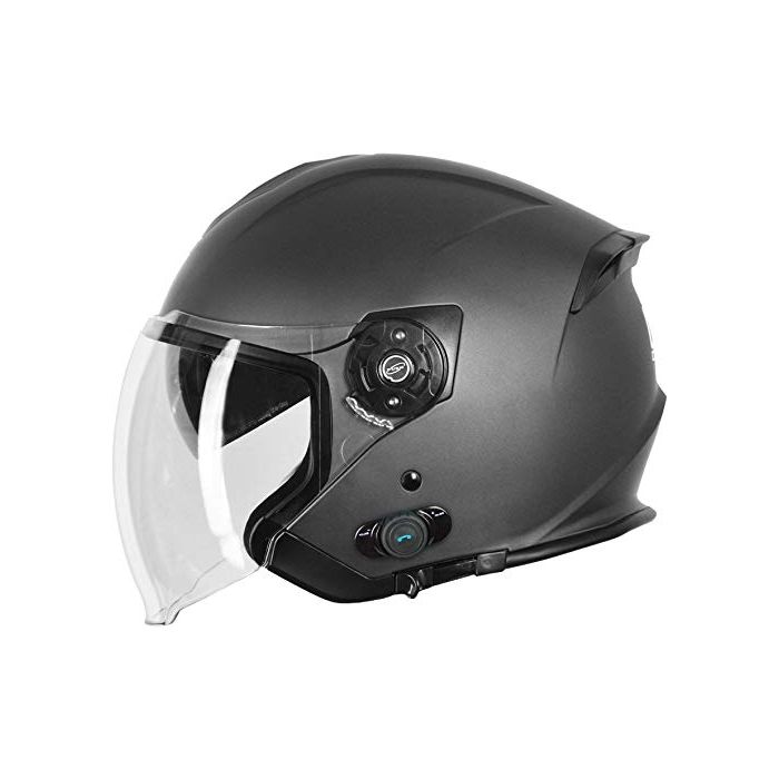 PROMO SPEDIZ. Casco Jet Con Bluetooth Origine Palio 2.0 Solid Matt Titanium