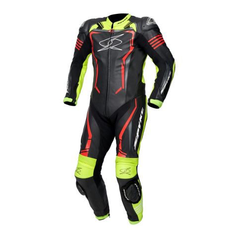 Tuta Intera In Pelle Spyke Assen Race 2.0 Black/fluoyellow/flu