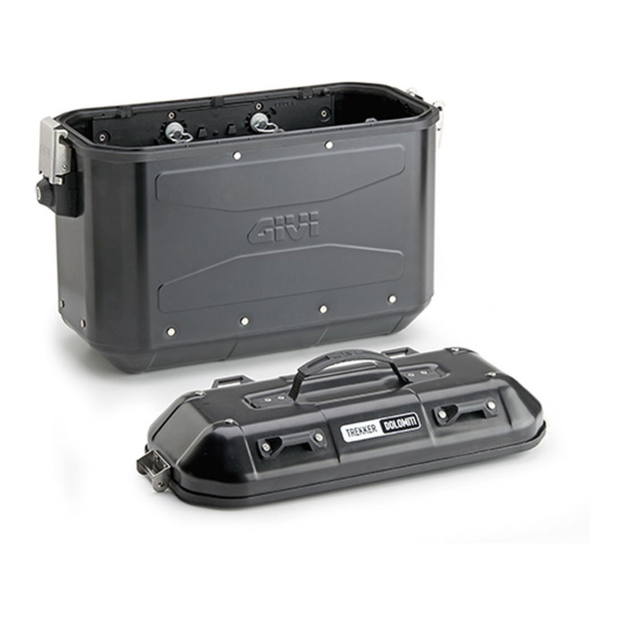 Givi Dlmk36bpack2 Coppia Valigie Trekker Dolomiti Alluminio Nero
