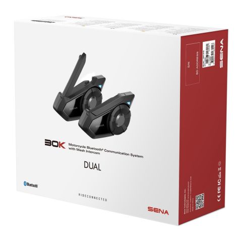 Interfono Sena 30k Bluetooth 5.0 Doppio Sistema A Sgancio Rapido Mesh 2.