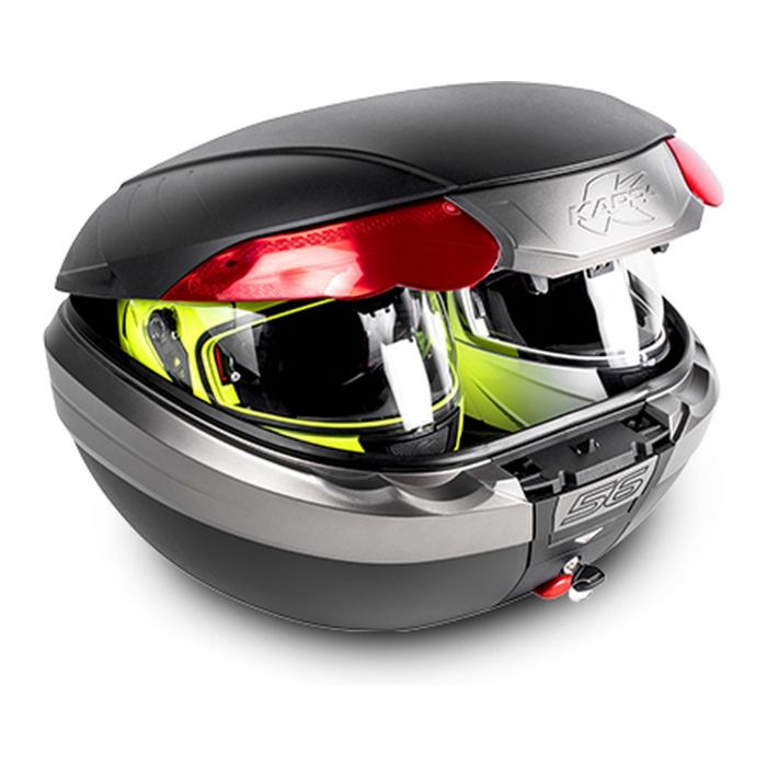 Valigia 56lt. Nera Con Catadiotri Rossi Kappa K56n