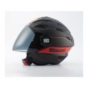 Casco Jet Blauer Brat Black Matt/red