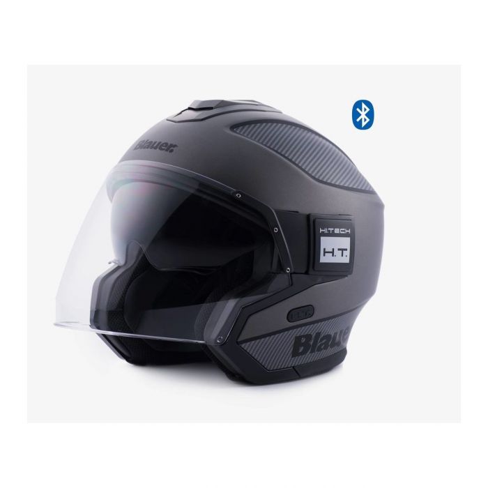 Casco Jet Blauer Solo Btr Titanium-carbon-blac