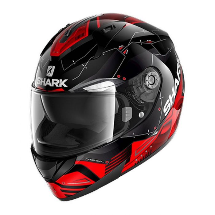 Casco Integrale Shark Ridill Mecca Black Red Silver