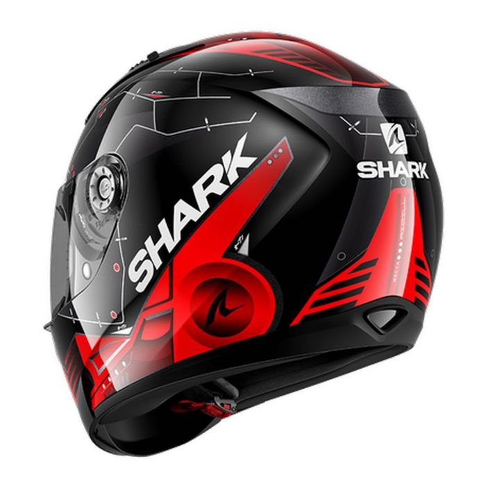 Casco Integrale Shark Ridill Mecca Black Red Silver