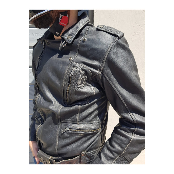 Giubbino In Pelle Custom Held Hot Road Nero