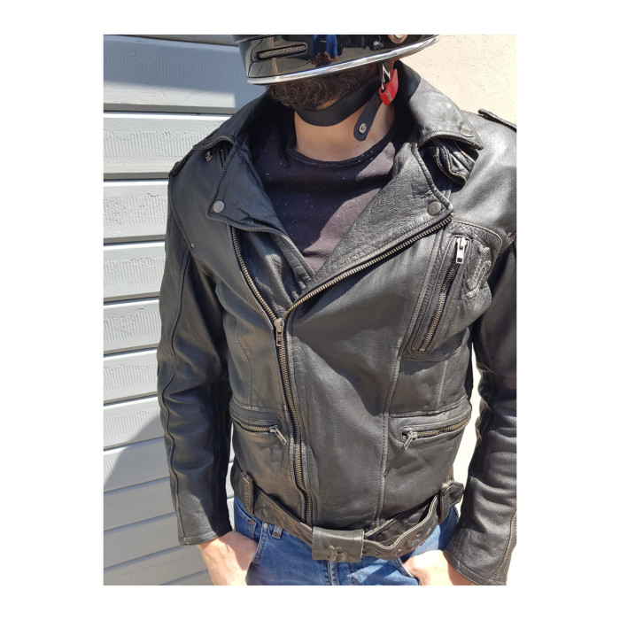 Giubbino In Pelle Custom Held Hot Road Nero