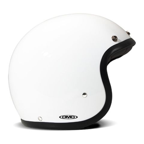 Jet Dmd Vintage Solid White Helmet