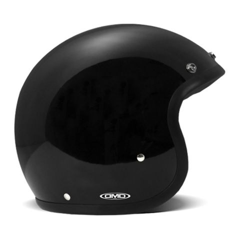 Jet Dmd Vintage Solid Black Helmet