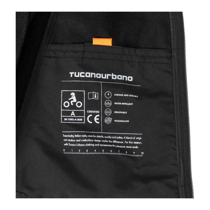 Softshell A Tre Strati Tucano Urbano Ovetto Ce Nero