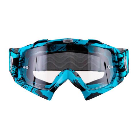 Maschera Cross con Lente Trasparente Cgm Extreme 730X Azzurro