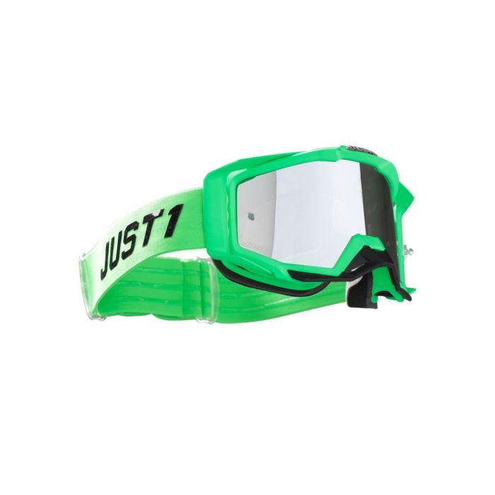 Maschera Goggle Cross Just1 Iris Pulsar Fluo Green