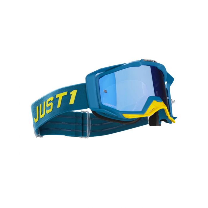 Maschera Goggle Cross Just1 Iris Pulsar Blue Yellow