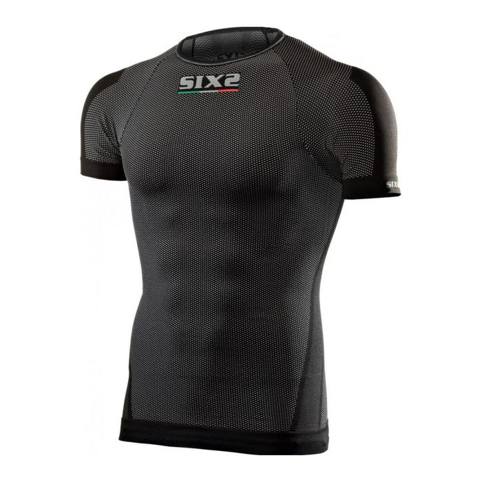 T-shirt Girocollo In Carbon Underwear Sixs Black Carbon