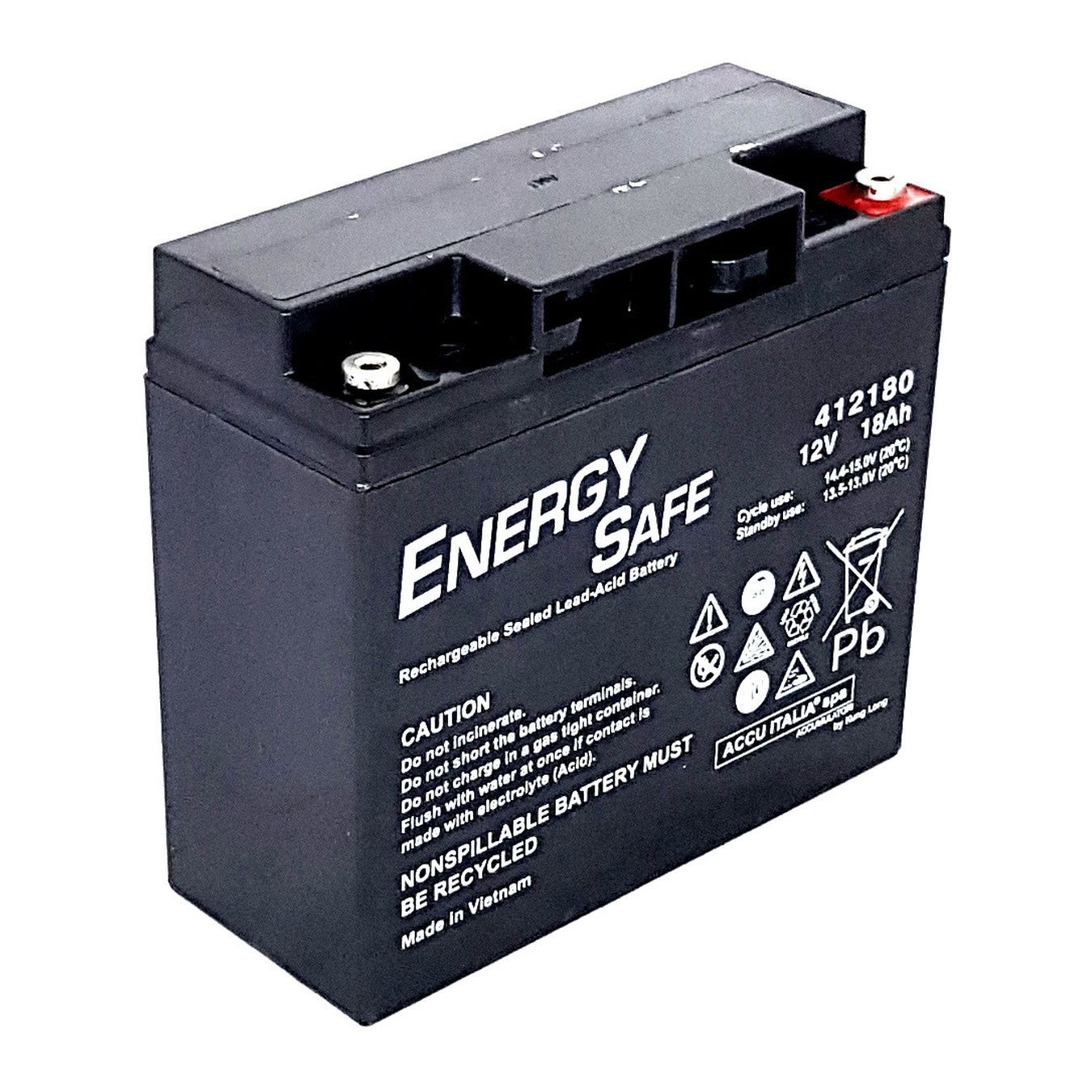 Batteria al piombo ENERGY SAFE 12V 5Ah : : Auto e Moto