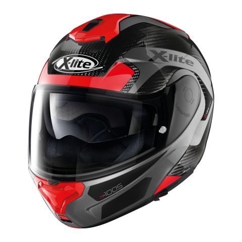 Casco modular X-lite X-1005 Ultra Fiery N-com Rojo Negro