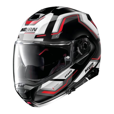 Casco Modulare Nolan N100-5 Upwind N-com Black Red