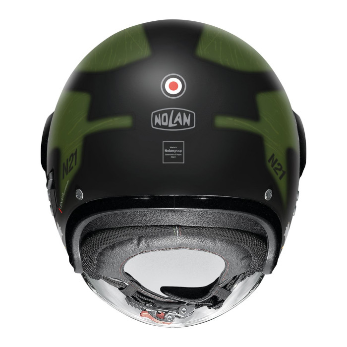 Casco Jet Nolan N21 Visor Skydweller Green Black Matt