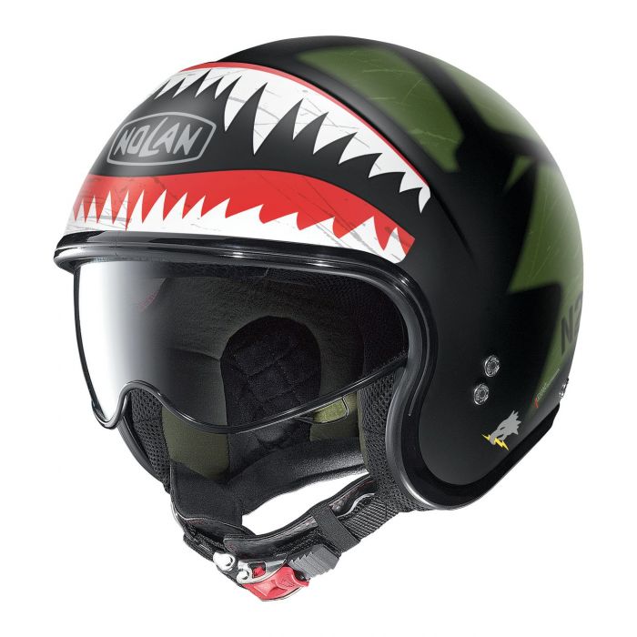 Casco Jet Nolan N21 Skydweller Green Black Matt