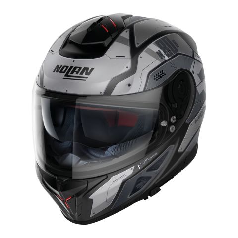 Casque intégral Nolan N80-8 Starscream N-com Gris Noir Matt