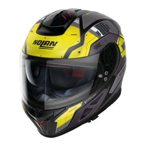 Casco Integrale Nolan N80-8 Starscream N-com Yellow Black Matt