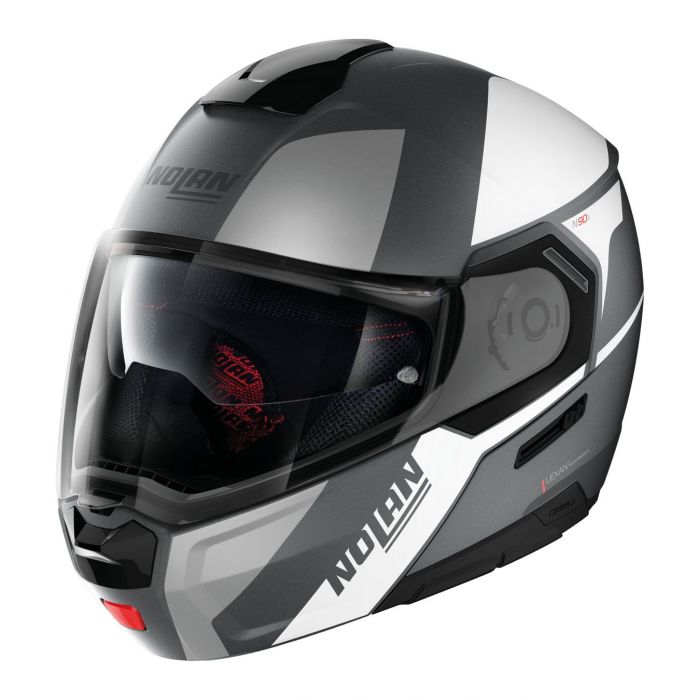 Casco Modulare Nolan N90-3 Wilco N-com White Lava Grey Matt