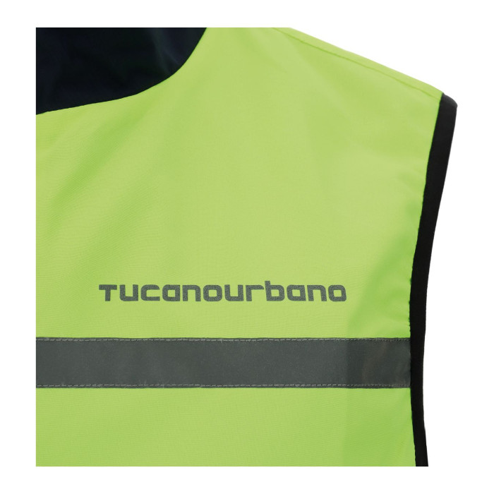 Nano Switch Gilet Antivento Tucano Urbano Blu Scuro-giallo Fluo