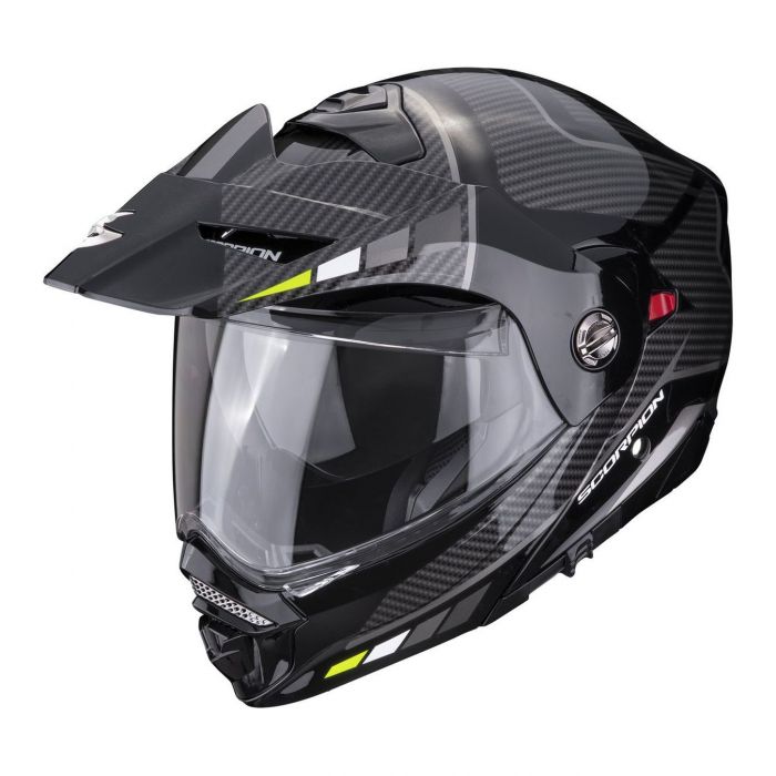 Casco Modulare Scorpion Adx-2 Camino Black Silver Yellow