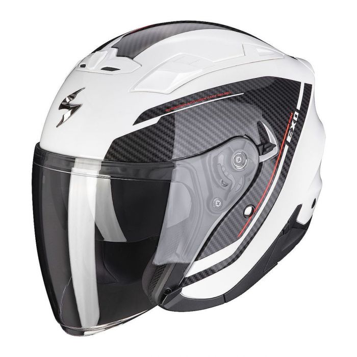 Casco Jet Scorpion Exo-230 Fenix Pearl White Black