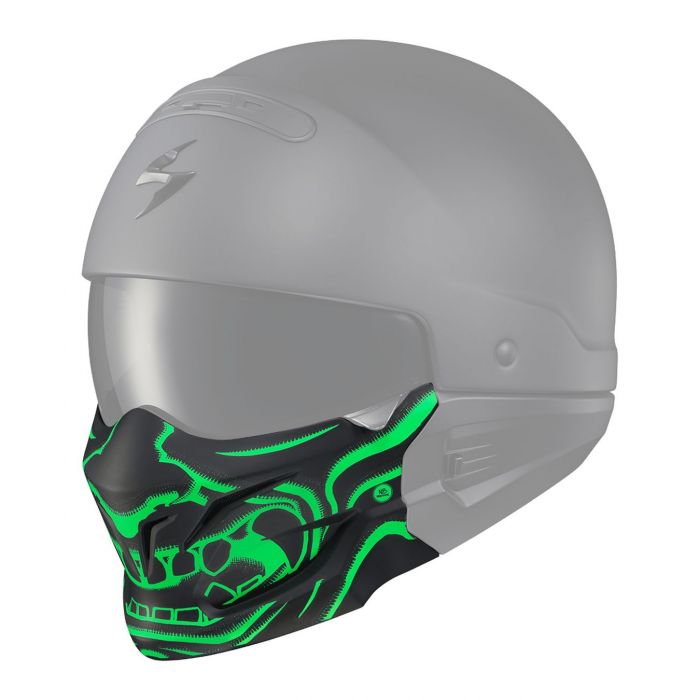 Mask Scorpion Per Exo-combat Evo Samurai Matt Black/green