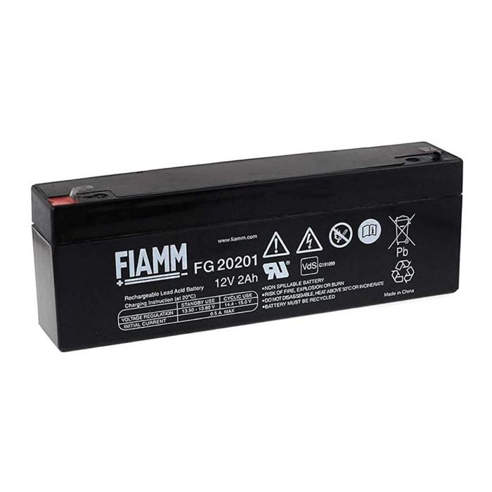 Batteria Al Piombo Fiamm Fg20201 12v 2 Ah Ricaricabile