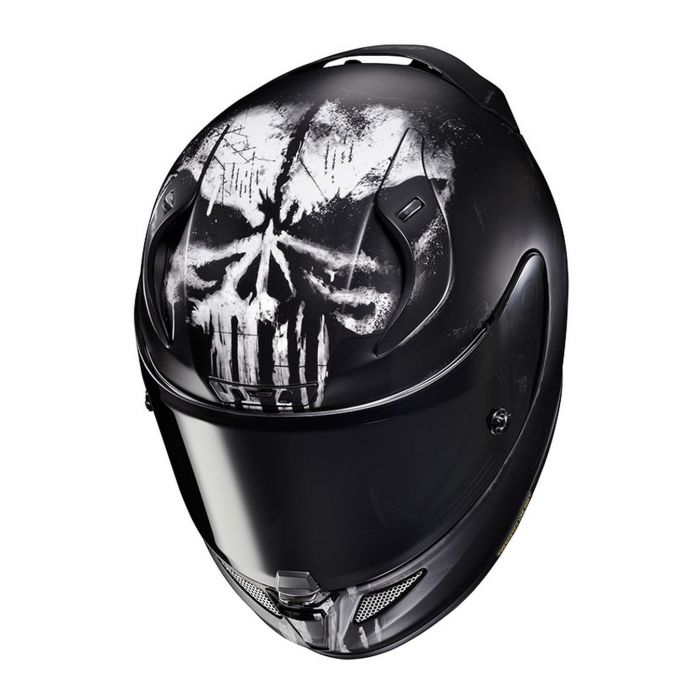 Casco Hjc Integrale Rpha11 Punisher Marvel Black