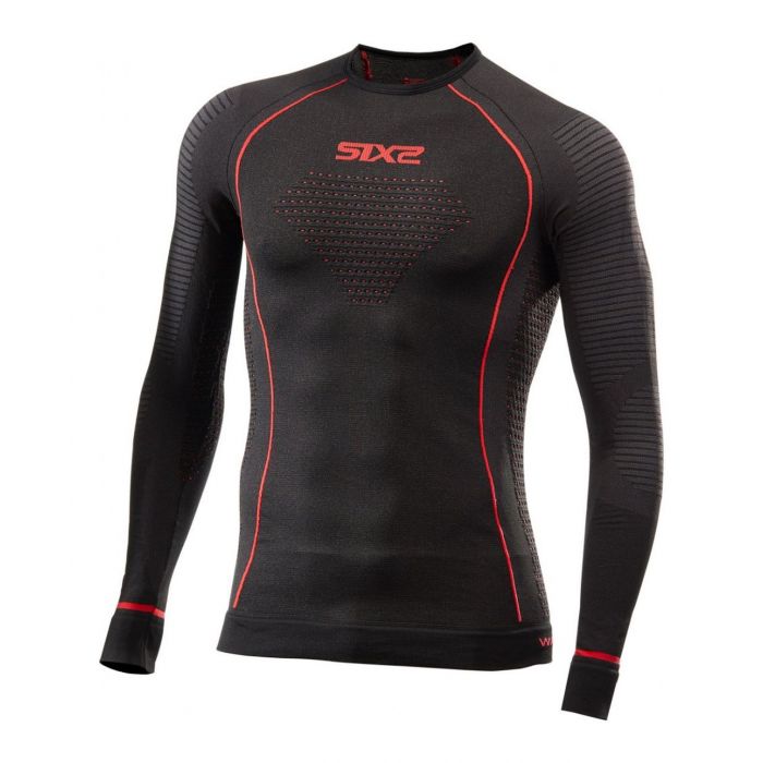 Maglia Termica Maniche Lunghe Sixs Blazefit Black/red