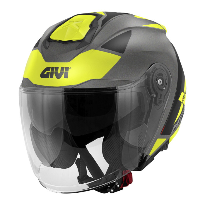 Casco Jet Givi X25 Target Titanio/nero/giallo