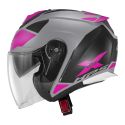 Casco Jet Givi X25 Target Titanio/rosa