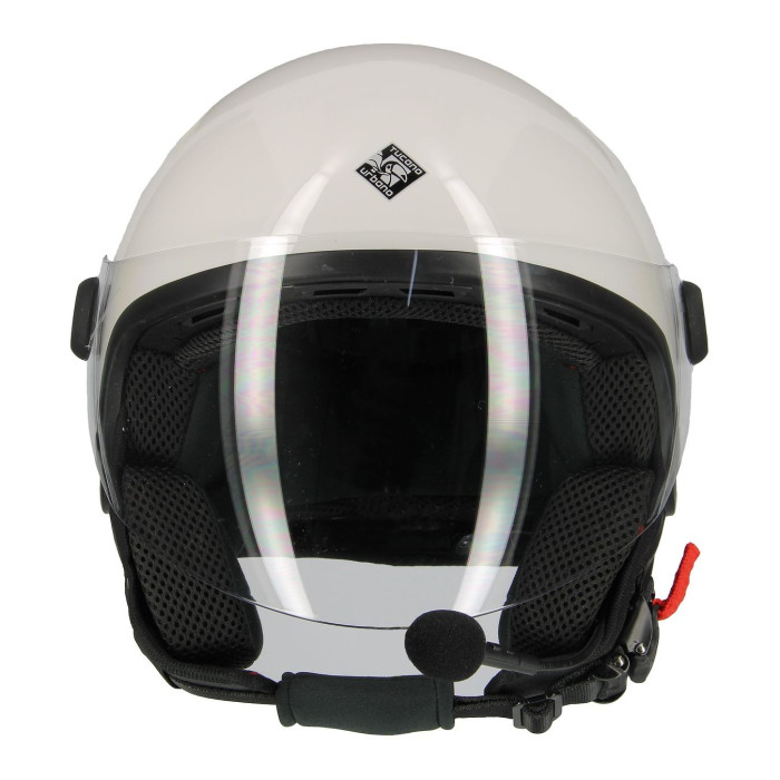 Casco Tucano El'jettin Con Bluetooth Integrato Bianco Ghiaccio Lucido