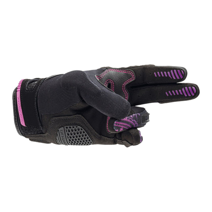 Guanti Tucano Urbano Lady Stacca Nero–viola Graphic
