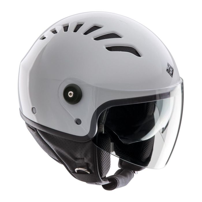 Casco Jet Tucano Urbano El Top Bianco Ghiaccio Luci