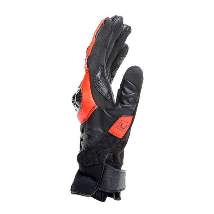 Guanti In Pelle Dainese Carbon 4 Corti Black/fluo-red