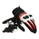 Guanti Unisex In Pelle Dainese Mig 3 Black/white/lava-red
