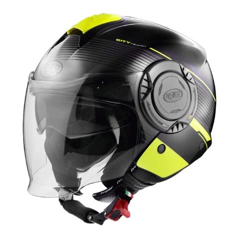 Casco Jet Premier Cool Evo Nero Giallo