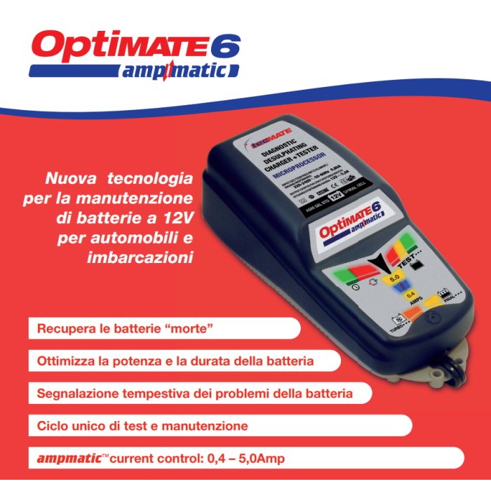 Carica Batterie Tecmate Optimate 6