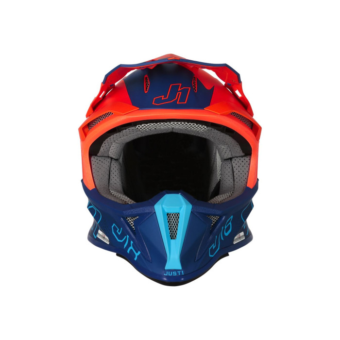 Casco Off-road/cross Just1 J18 Vertigo Blue White Fluo Oran