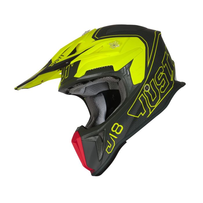 Casco Off-road/cross Just1 J18 Vertigo Red Grey Fluo Yellow