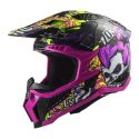 Casco Cross Ls2 Mx703 C X-force Fireskull Violet