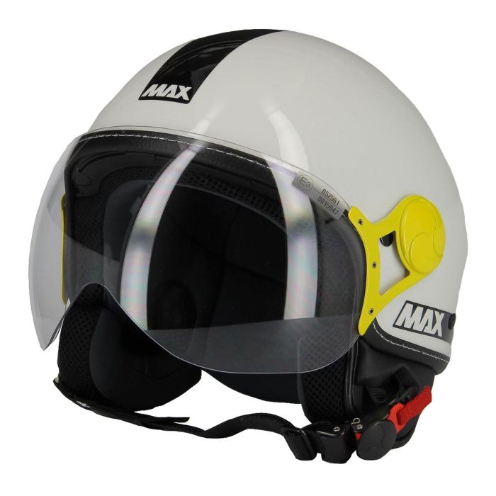 Casco New Max Power X Bianco Staffa Gialla