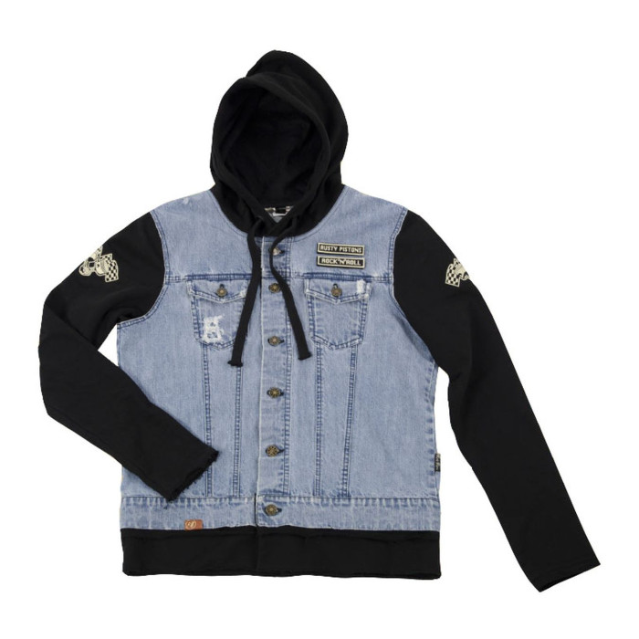 Felpa In Jeans Rusty Pistons Garret Nero