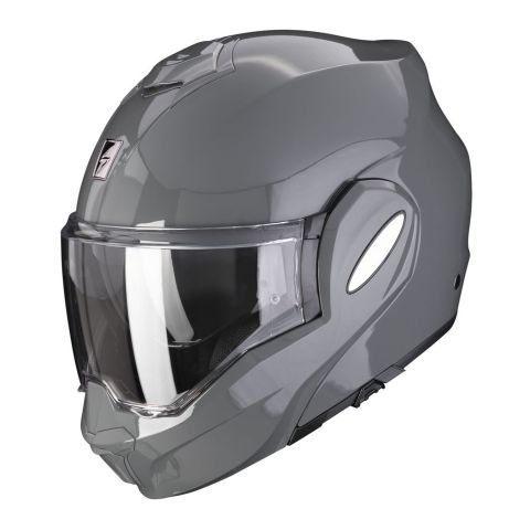 Casco Modulare Flip Back Scorpion Exo-tech Evo Solid Cement Grey