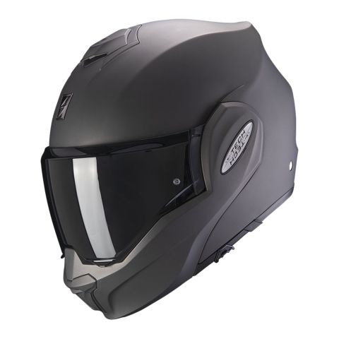 Casco Modulare Flip Back Scorpion Exo-tech Evo Solid Matt Anthracite