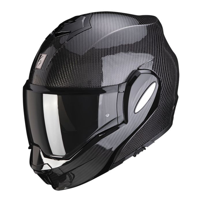 Casco Modulare Flip Back Scorpion Exo-tech Evo Carbon Solid Black